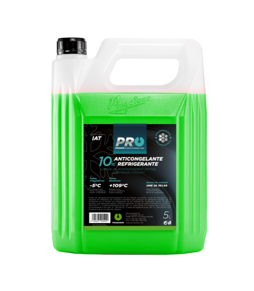 Green 10 % Antifreeze Coolant 5L - Proquisur Egypt - 8429325013588