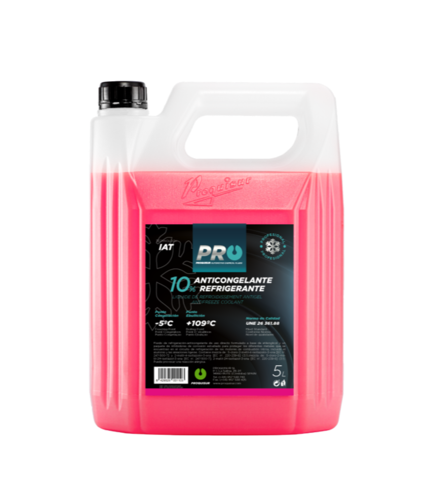 Red 10 % Antifreeze Coolant 5L - Proquisur Egypt - 8429325013588